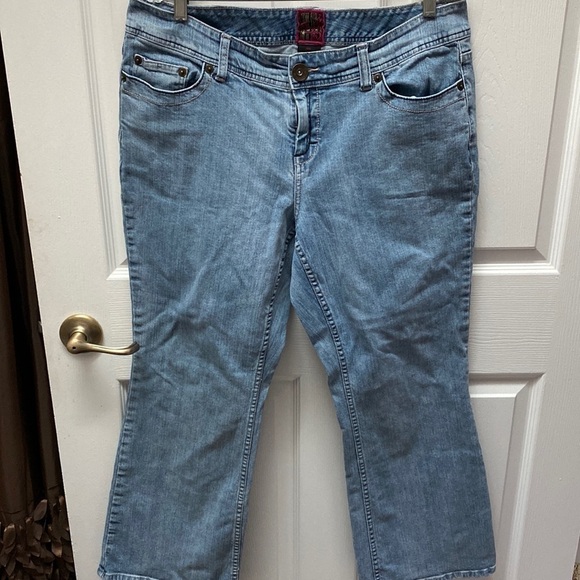 Z womens Torrid casual solid blue plus size jeans 18 short - Picture 1 of 4